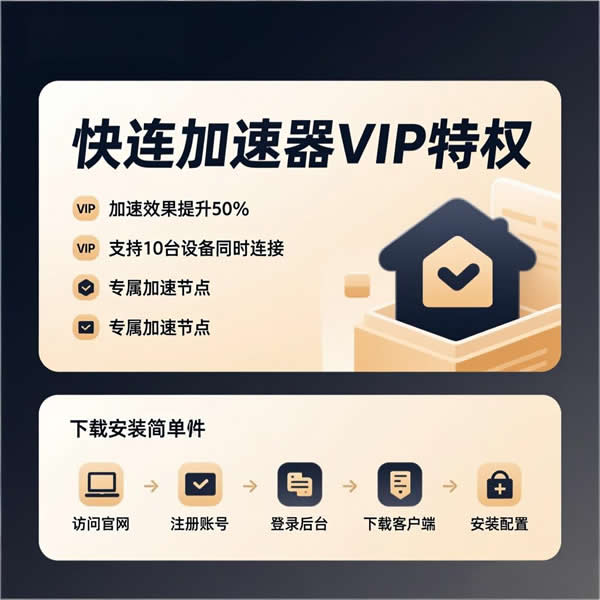 快连加速器官网VIP有啥特权？下载安装难不难？